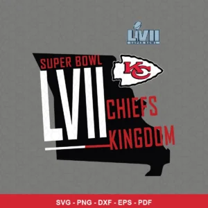 modern, clean, minimalist Chiefs SVG expressing team pride and celebration for Cricut and Silhouette