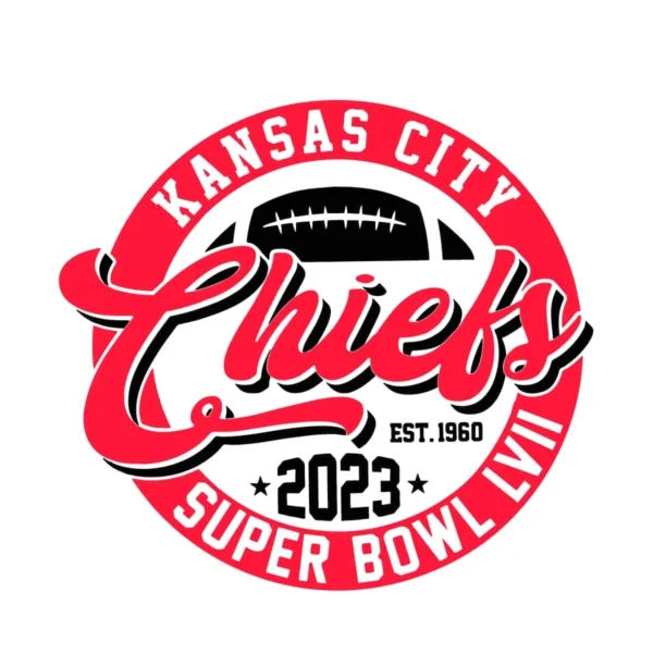 bold and modern with a vintage touch Chiefs logo SVG design showing excitement and pride for Cricut and Silhouette cutting machines