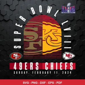 modern, sleek, minimalist with a focus on team logos and typography 49ers player SVG for Cricut and Silhouette