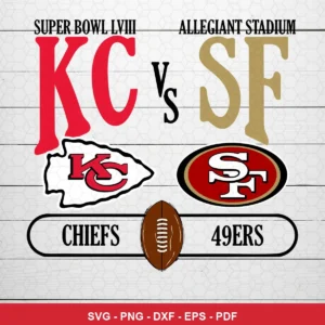 minimalist, clean, modern with classic typography Chiefs rivalry SVG expressing neutral anticipation for cutting machines