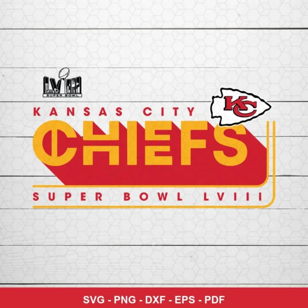 modern, clean, minimalist with bold typography Chiefs logo SVG expressing team pride and celebration for cutting machines