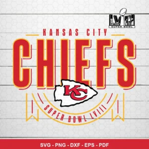 modern, clean, and minimalistic with a focus on typography and logo Chiefs logo SVG for Cricut and Silhouette