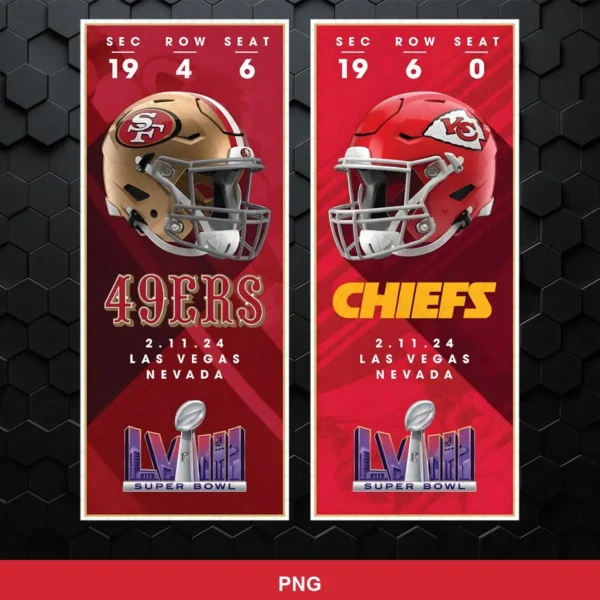modern, clean, and professional ticket design mockup 49ers player SVG featuring 49ers helmet for Cricut and Silhouette