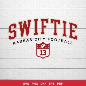 minimalist, modern typography-focused design with subtle football theme Chiefs player SVG for Cricut and Silhouette