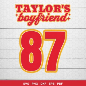 modern sports typography with clean, bold numeric and script text Chiefs player SVG for Cricut and Silhouette