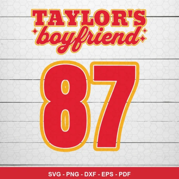 modern sports typography with clean, bold numeric and script text Chiefs player SVG for Cricut and Silhouette