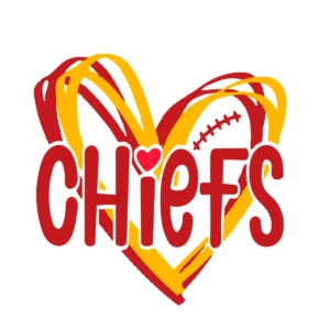 modern and bold with a playful twist Chiefs classic SVG design showing excitement and pride for Cricut and Silhouette cutting machines