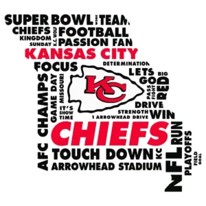 bold and modern with a vintage touch Chiefs classic SVG design showing excitement and pride for Cricut and Silhouette cutting machines