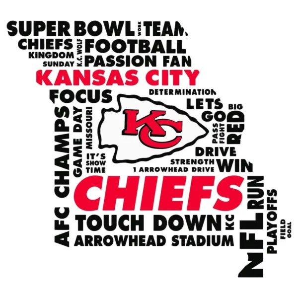 bold and modern with a vintage touch Chiefs classic SVG design showing excitement and pride for Cricut and Silhouette cutting machines