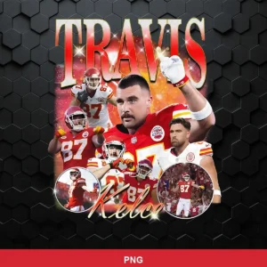 modern digital collage with realistic player images and bold typography Chiefs player SVG for Cricut and Silhouette