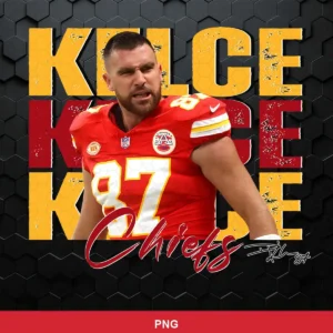 modern photographic with bold typography Chiefs player SVG expressing team pride and player focus for Cricut and Silhouette