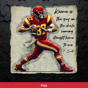 modern digital art with a realistic yet painterly effect Chiefs player SVG for Cricut and Silhouette