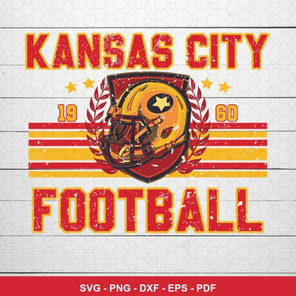 vintage, distressed, classic sports emblem vintage Chiefs SVG expressing nostalgia and team pride for Cricut and Silhouette