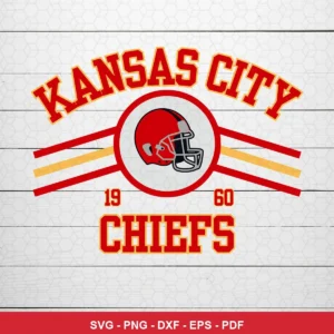 vintage, minimalist, classic sports logo style vintage Chiefs SVG expressing nostalgia, team pride for Cricut and Silhouette