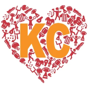 modern and bold with playful elements Chiefs classic SVG design showing excitement and pride for Cricut and Silhouette cutting machines