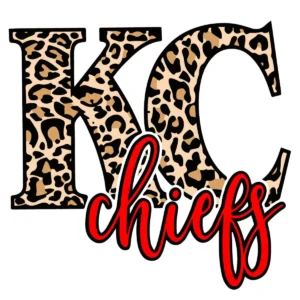 modern with a bold and playful twist, incorporating animal print for a unique flair Chiefs classic SVG design showing excitement and pride for Cricut and Silhouette cutting machines