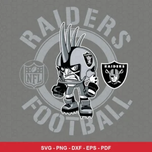 modern cartoon mascot style with bold outlines and simplified shapes Nfl mascot SVG for Cricut and Silhouette