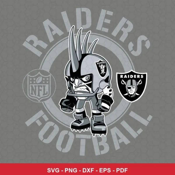 modern cartoon mascot style with bold outlines and simplified shapes Nfl mascot SVG for Cricut and Silhouette