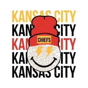 modern with a playful twist, incorporating bold and vibrant elements Chiefs classic SVG design showing excitement and joy for Cricut and Silhouette cutting machines