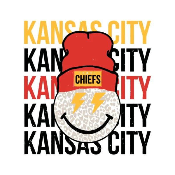 modern with a playful twist, incorporating bold and vibrant elements Chiefs classic SVG design showing excitement and joy for Cricut and Silhouette cutting machines