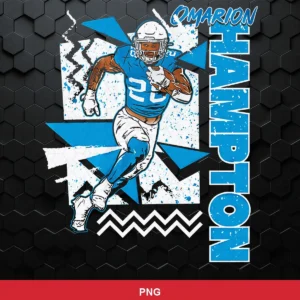 modern cartoon style with dynamic action pose and graphic splatter elements Nfl player SVG for Cricut and Silhouette