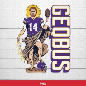 modern cartoon with classical statue influence Nfl player SVG expressing admiration/heroism for Cricut and Silhouette