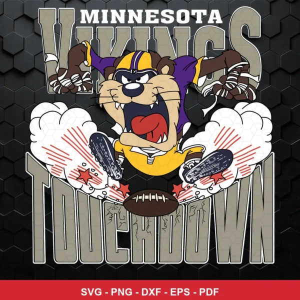 cartoon, bold, dynamic Nfl SVG expressing excitement and celebration for Cricut and Silhouette