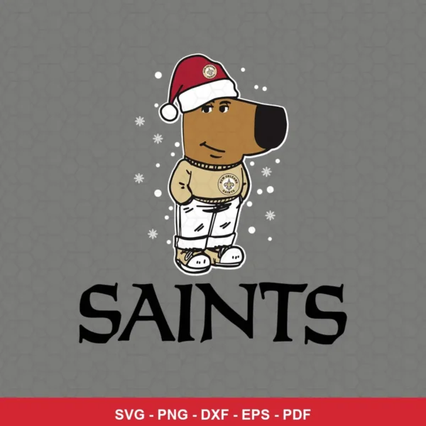 cartoon, modern, playful Saints SVG expressing team pride and festive cheer for Cricut and Silhouette