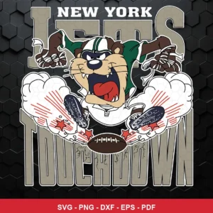 cartoon, modern sports mascot style with bold outlines and dynamic action lines Nfl SVG for Cricut and Silhouette