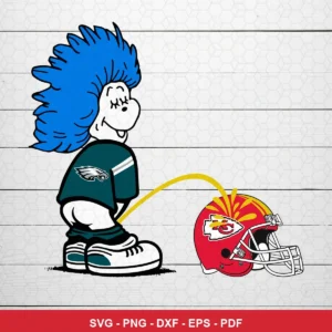 cartoon, humorous, modern Eagles helmet SVG expressing mockery and dominance for Cricut and Silhouette