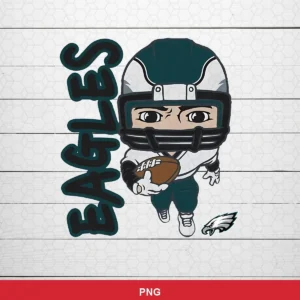 modern cartoon character illustration Eagles SVG expressing team pride for Cricut and Silhouette