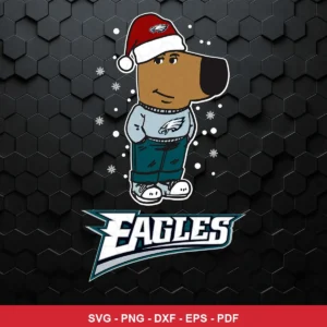cartoon, modern, playful Eagles SVG expressing team pride, festive cheer for Cricut and Silhouette