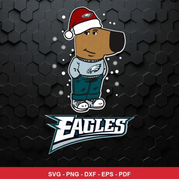 cartoon, modern, playful Eagles SVG expressing team pride, festive cheer for Cricut and Silhouette