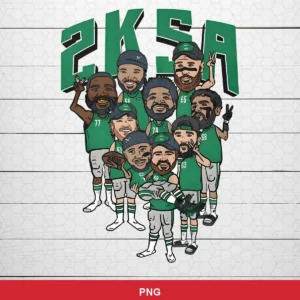 modern cartoon caricature Eagles player SVG expressing team celebration and camaraderie for Cricut and Silhouette