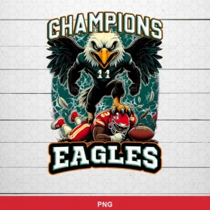 modern cartoon style with bold lines and dynamic action pose Eagles player SVG for Cricut and Silhouette