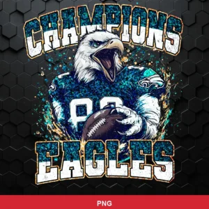 modern digital illustration with a dynamic, gritty texture and bold typography Eagles player SVG for Cricut and Silhouette
