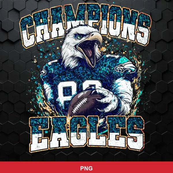 modern digital illustration with a dynamic, gritty texture and bold typography Eagles player SVG for Cricut and Silhouette