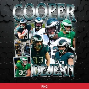 modern photographic collage with layered player images and bold typography Eagles player SVG for Cricut and Silhouette