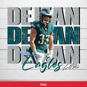 modern sports graphic with photographic player image and distressed typography Eagles player SVG for Cricut and Silhouette