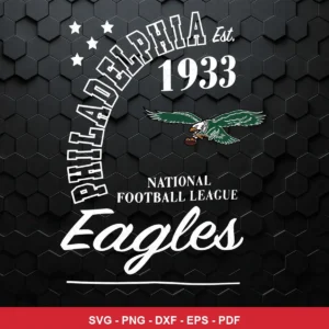 vintage collegiate style with modern minimalist background Eagles player SVG expressing team pride for Cricut and Silhouette
