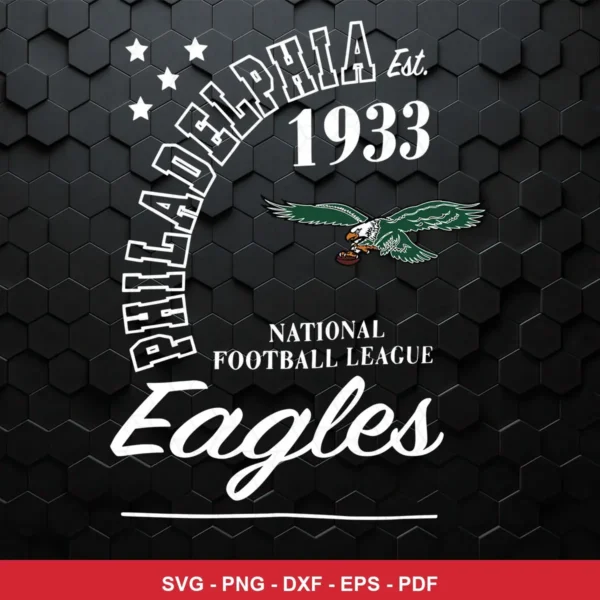 vintage collegiate style with modern minimalist background Eagles player SVG expressing team pride for Cricut and Silhouette