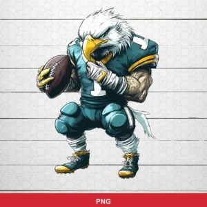 modern cartoon style with detailed muscular character illustration Eagles mascot SVG for Cricut and Silhouette