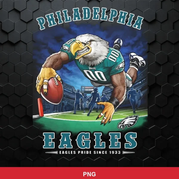 modern cartoon style with dynamic sports action Eagles player SVG expressing pride and celebration for Cricut and Silhouette