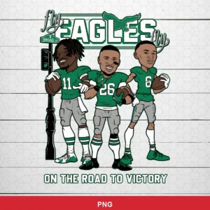 modern cartoon style with clean lines and bold outlines Eagles SVG for Cricut and Silhouette