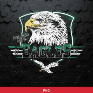 vintage distressed graphic with bold typography Eagles SVG expressing team pride and strength for Cricut and Silhouette