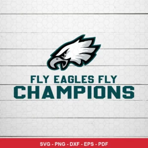 minimalist, modern, clean Eagles SVG expressing pride and celebration for Cricut and Silhouette
