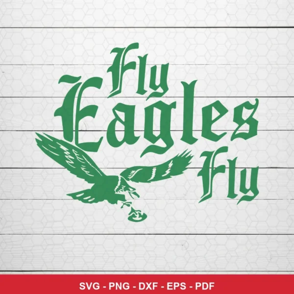vintage, minimalist, text and logo based vintage Eagles SVG expressing team pride and support for Cricut and Silhouette