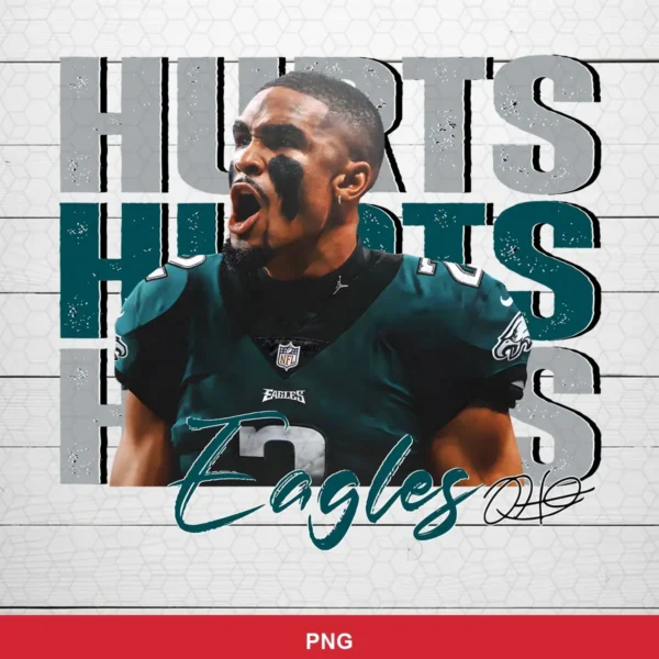 modern photographic with bold typography Eagles player SVG expressing celebration/pride for Cricut and Silhouette