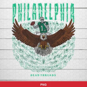 modern cartoon with stylized line art and bold graphic elements Eagles player SVG for Cricut and Silhouette