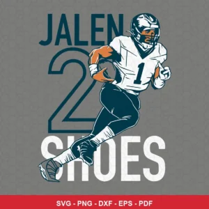modern, minimalist vector art with a sports illustration focus Eagles player SVG for Cricut and Silhouette